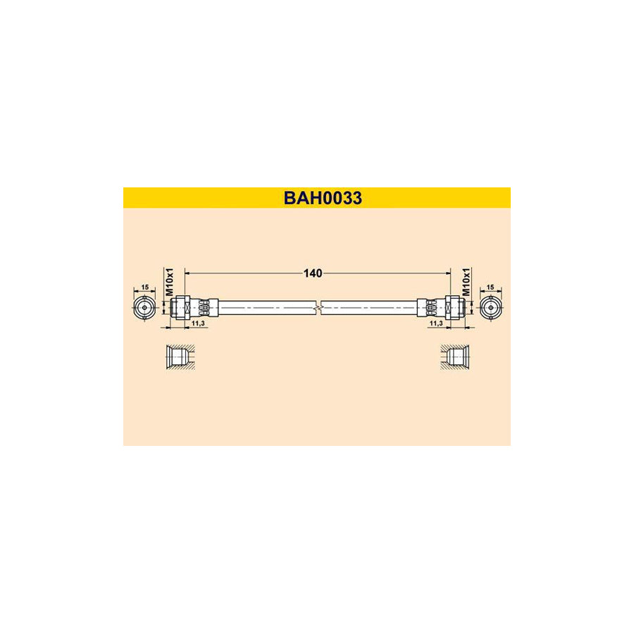 Barum Bah0033 Brake Hose