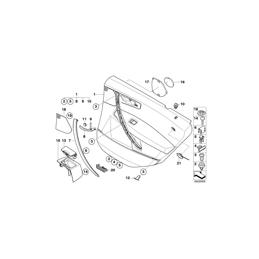 Genuine BMW 51423419982 E83 Ashtray Box F Right Rear Door GRAU (Inc. X3 3.0sd, X3 1.8d & X3 3.0d) | ML Performance US Car Parts