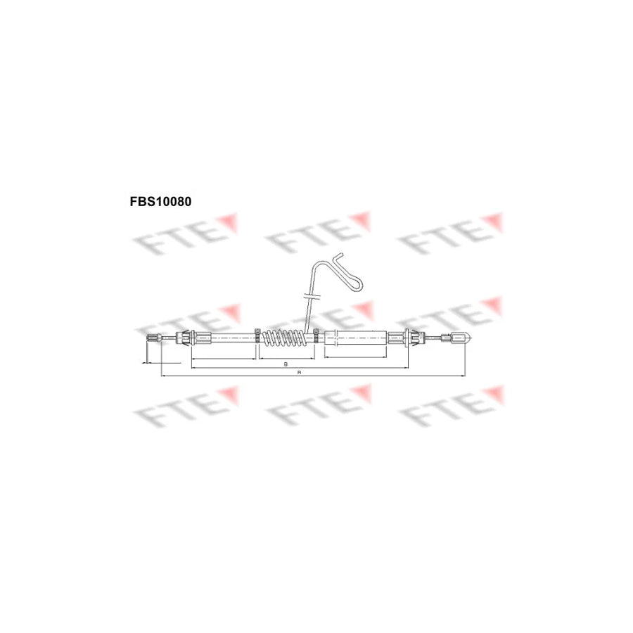 FTE Fbs10080 Hand Brake Cable for Ford Transit Mk6 Platform / Chassis (V347, V348)