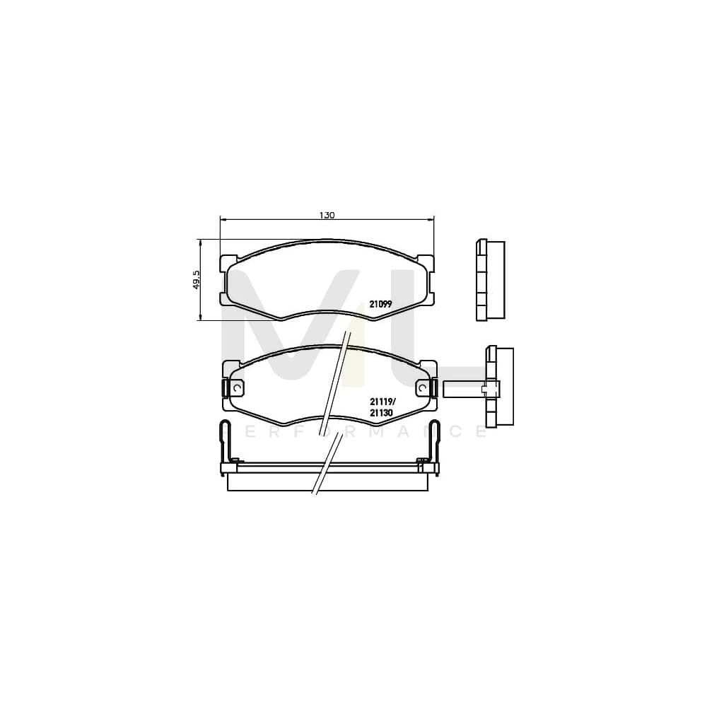 Hella 8DB 355 005-621 Brake Pad Set With Acoustic Wear Warning