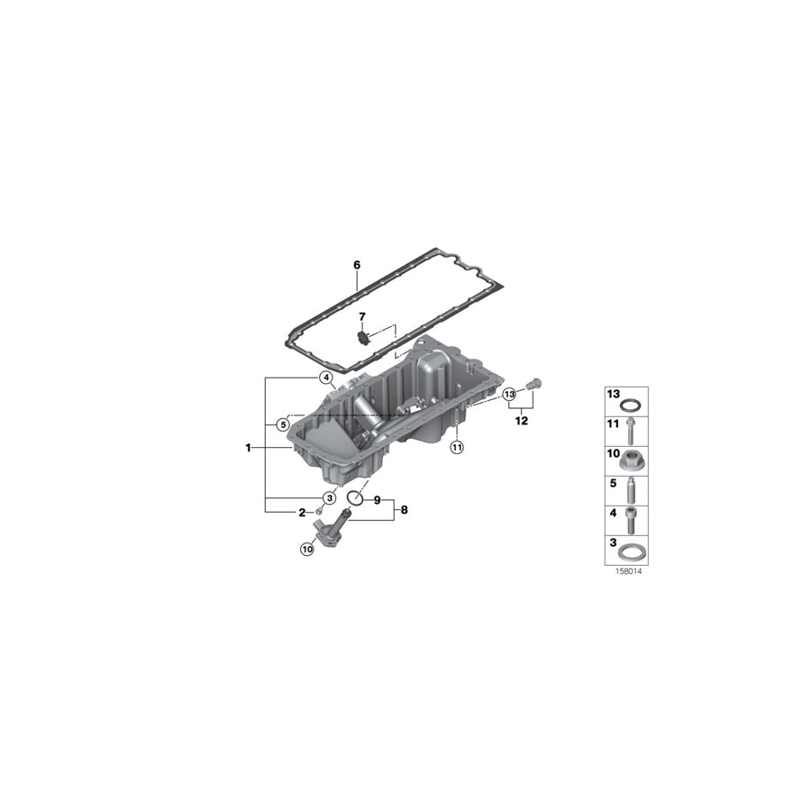 Genuine BMW 11137541221 E83 Oil Pan (Inc. X3 3.0si, X3 3.0i & X3 2.5si) | ML Performance US Car Parts