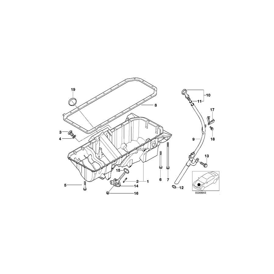 Genuine BMW 11137531944 E53 Oil Pan (Inc. X5 3.0i) | ML Performance US Car Parts