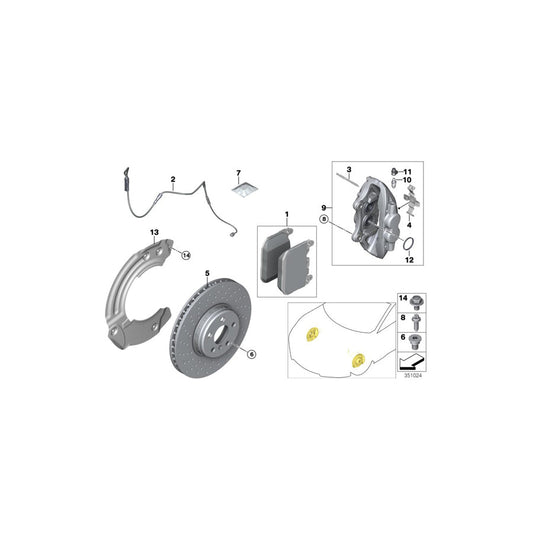 Genuine BMW 34116870627 I15 Caliper Housing Left (Inc. i8) | ML Performance US Car Parts