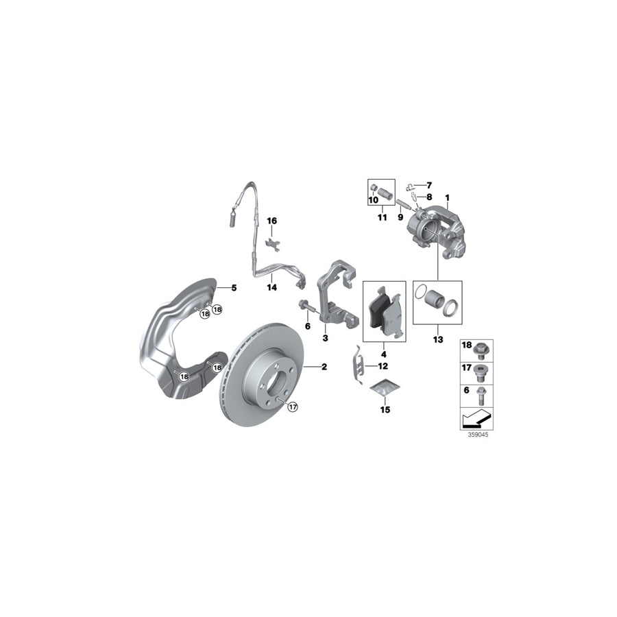 Genuine BMW 34116776528 E87 E90 Caliper Housing Right (Inc. 318i, 123d & 316d) | ML Performance US Car Parts