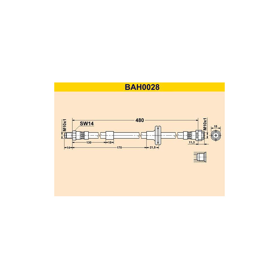 Barum Bah0028 Brake Hose