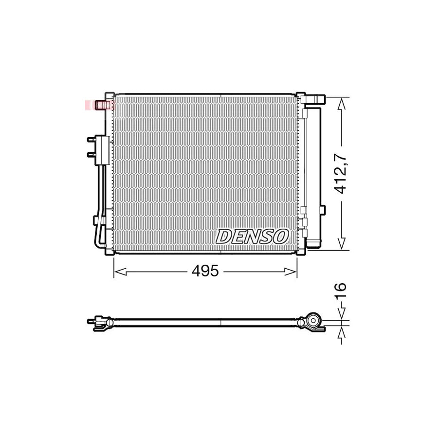 DENSO DCN41012 Air Conditioning Condenser for Hyundai Santa Fe
