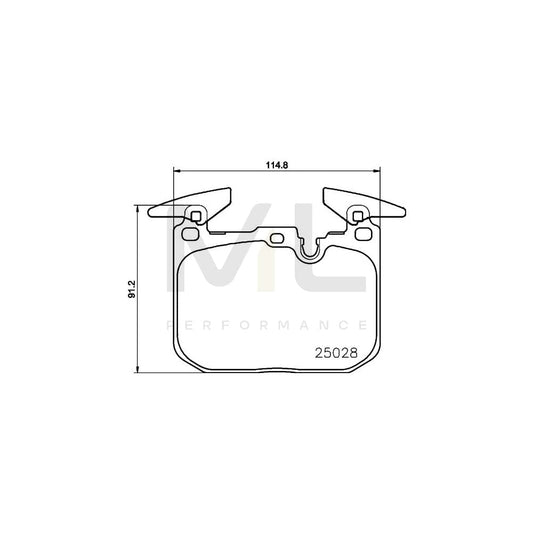 Hella 8DB 355 021-271 Brake Pad Set Prepared For Wear Indicator, With Counterweights