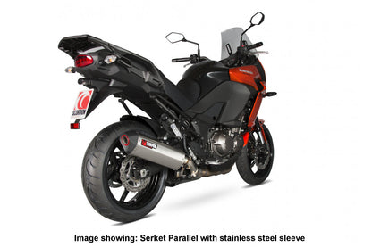 Scorpion RKA112CEO Kawasaki Serket Parallel Slip-On - Carbon Fibre Sleeve (Versys 1000 Tourer / Versys 1000 Grand Tourer) | ML Performance US US