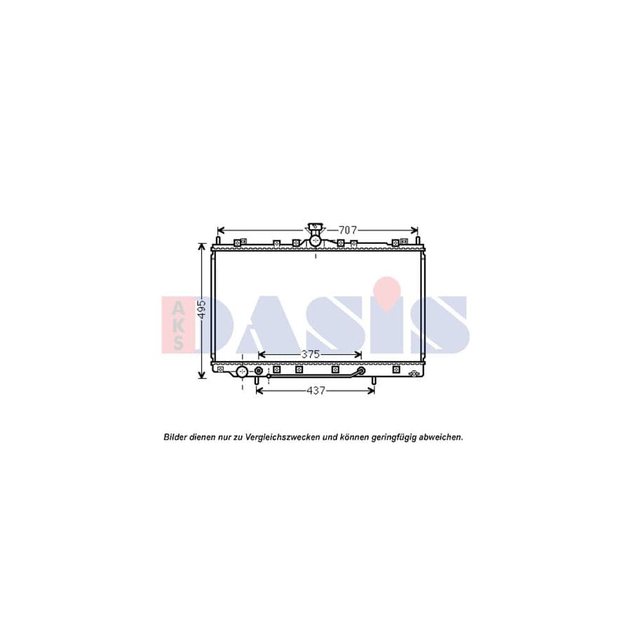 AKS Dasis 140103N Engine Radiator for Mitsubishi Grandis (Na4W)