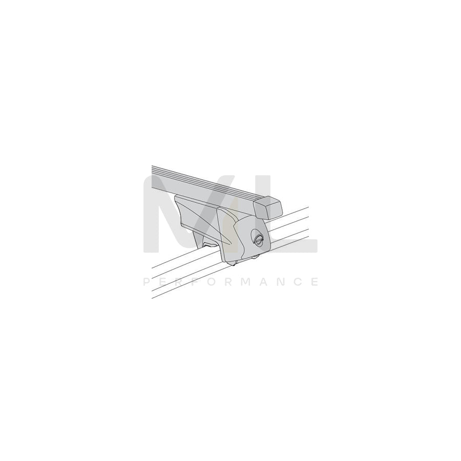 ATERA SIGNO, RTD 048422 Roof bars for closed roof rails, 122 cm, 100 kg, Steel
