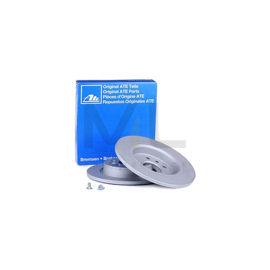 ATE 24.0111-0158.1 Brake Disc Solid, Coated, with bolts/screws  - 1 piece