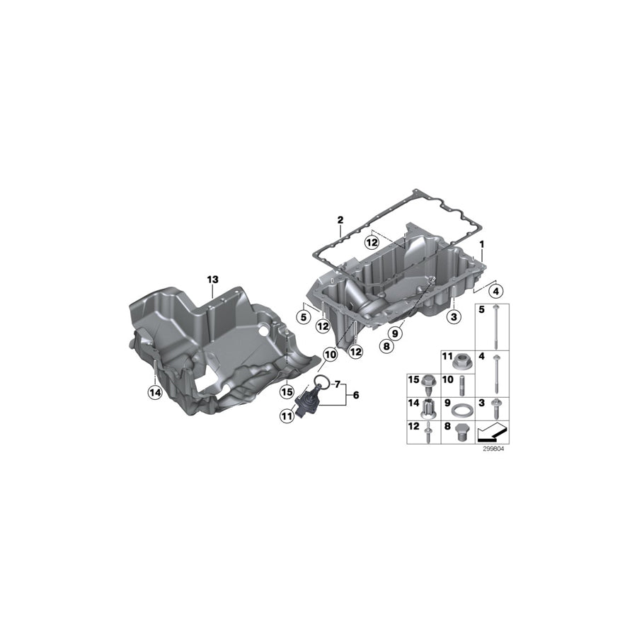 Genuine BMW 11137601946 E84 Oil Pan (Inc. X1 20iX & X1 28iX) | ML Performance US Car Parts