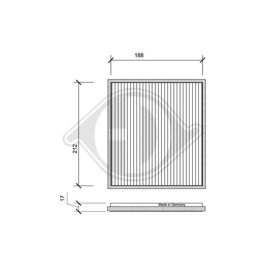 DIEDERICHS DCI1100 Pollen Filter