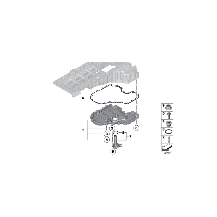 Genuine BMW 11137578303 RR6 F02 F01 Oil Pan (Inc. 760i, Ghost & Ghost EWB) | ML Performance US Car Parts