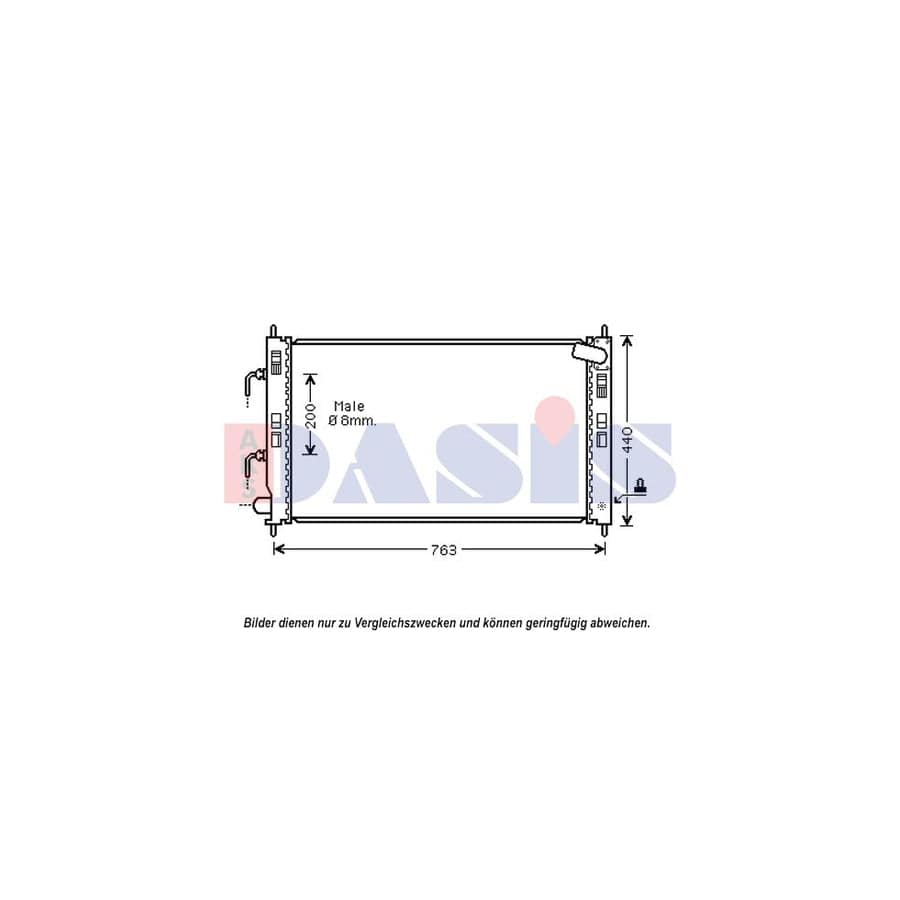 AKS Dasis 140105N Engine Radiator for Mitsubishi Lancer