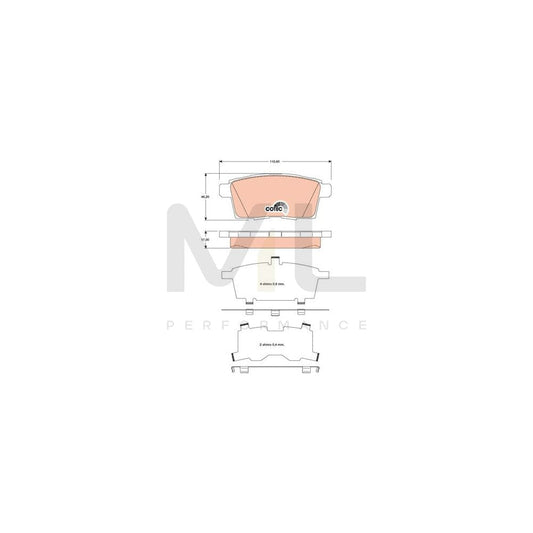 TRW Cotec Gdb3472 Brake Pad Set Not Prepared For Wear Indicator | ML Performance Car Parts