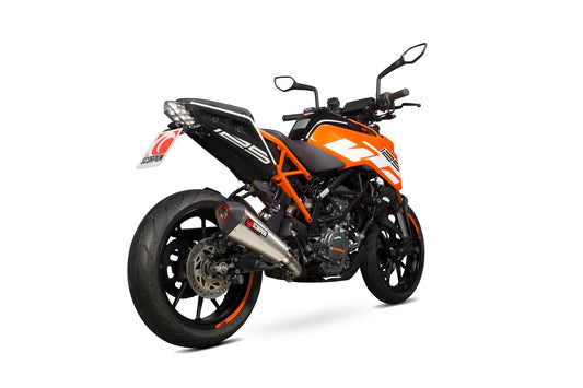 Scorpion RKT87SEO KTM Duke 125 Serket Taper Slip-On - Brushed Stainless Steel Sleeve | ML Performance US US
