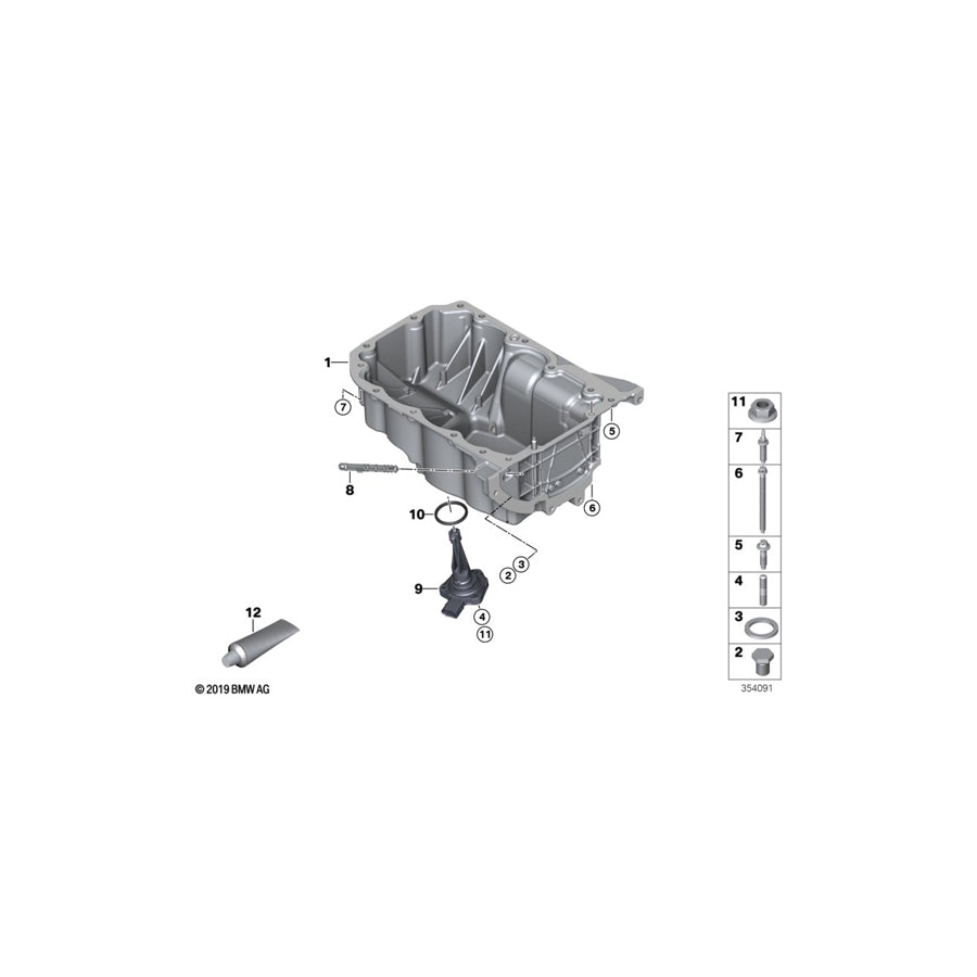 Genuine BMW 11137643521 Oil Pan (Inc. i8) | ML Performance US Car Parts
