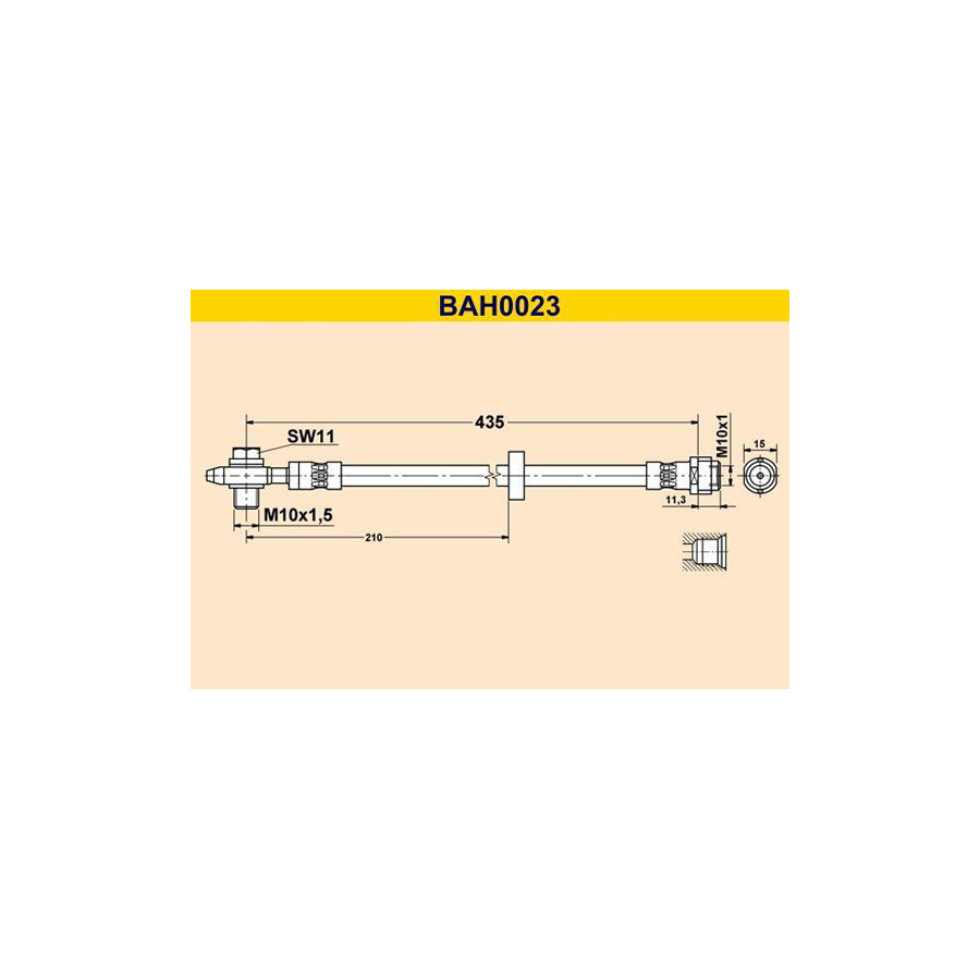 Barum Bah0023 Brake Hose