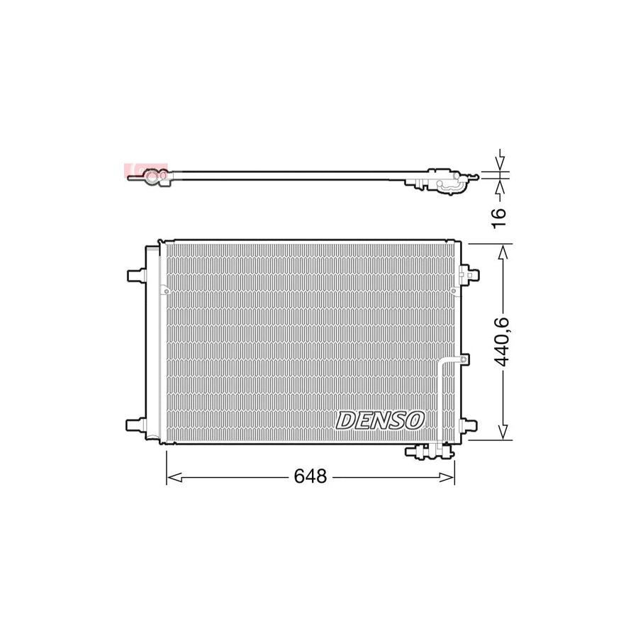 DENSO DCN02022 Air Conditioning Condenser