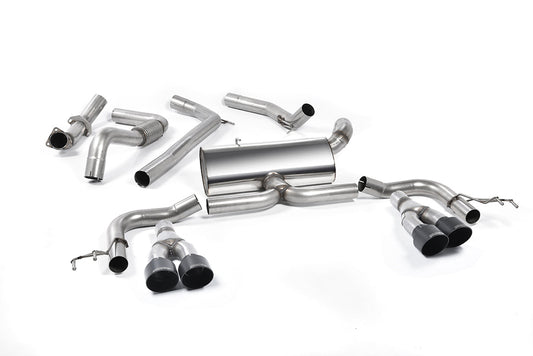 MillTek SSXHO217 Honda Civic Cat-Back Exhaust (Road+) with Cerakote Black Tips