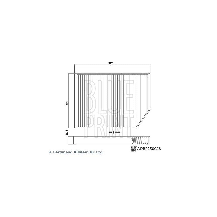 Blue Print Adbp250028 Pollen Filter
