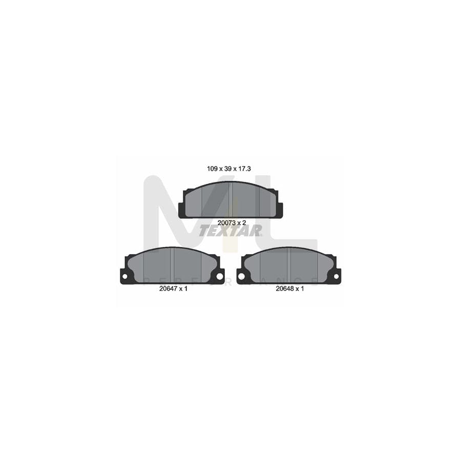 TEXTAR 2007306 Brake pad set with acoustic wear warning | ML Performance Car Parts