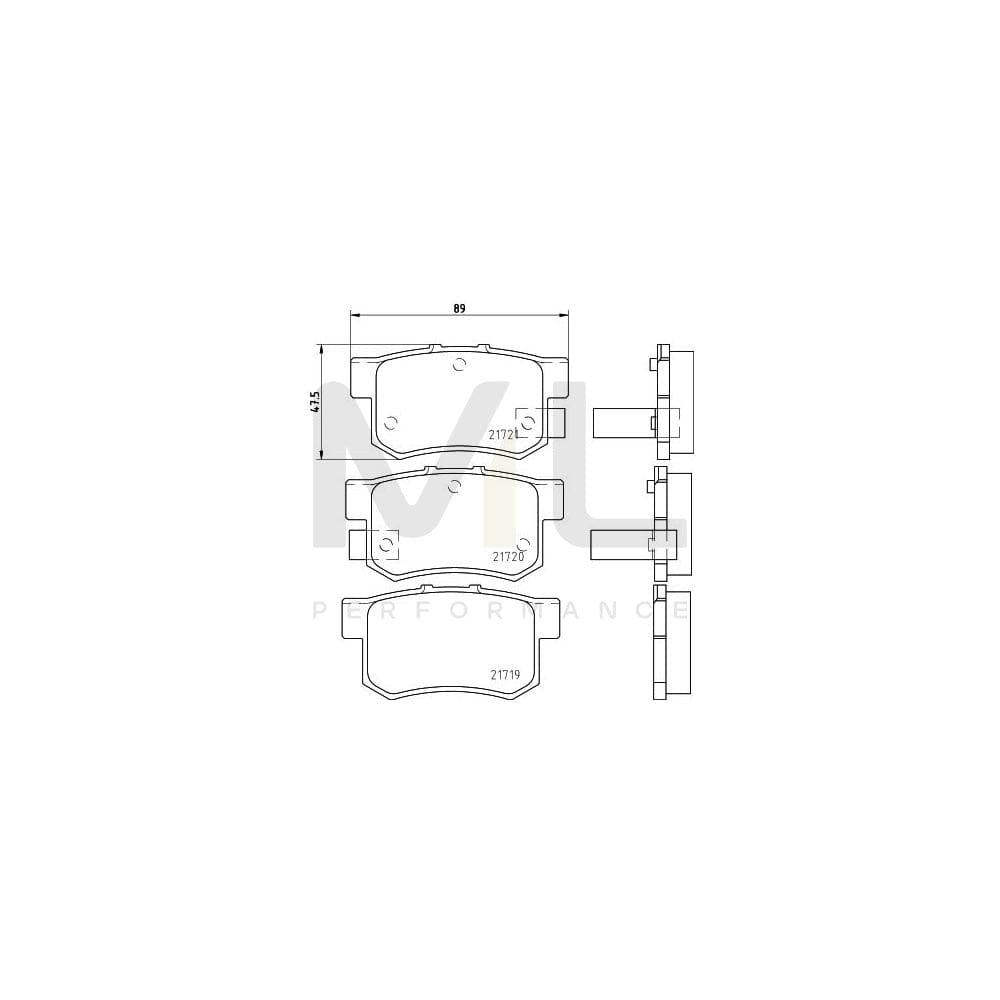 Hella 8DB 355 016-451 Brake Pad Set With Acoustic Wear Warning