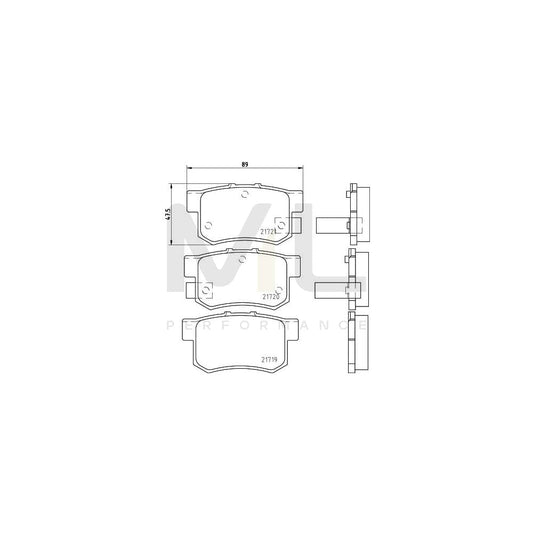 Hella 8DB 355 016-451 Brake Pad Set With Acoustic Wear Warning