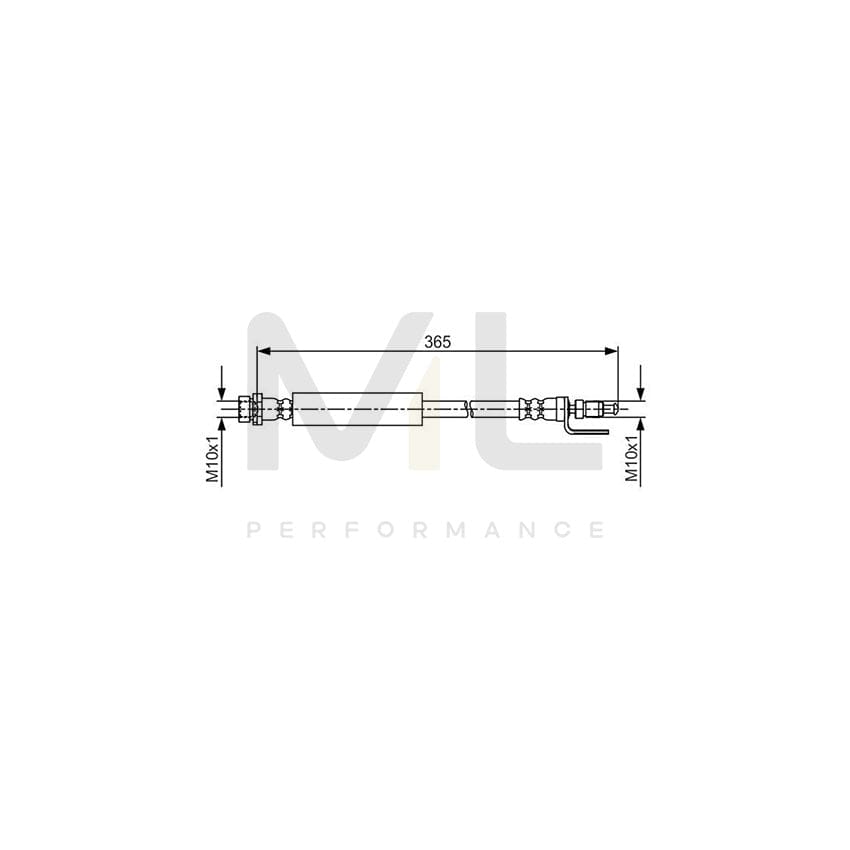 BOSCH 1 987 481 703 Brake Hose 365mm, M10x1 | ML Performance Car Parts