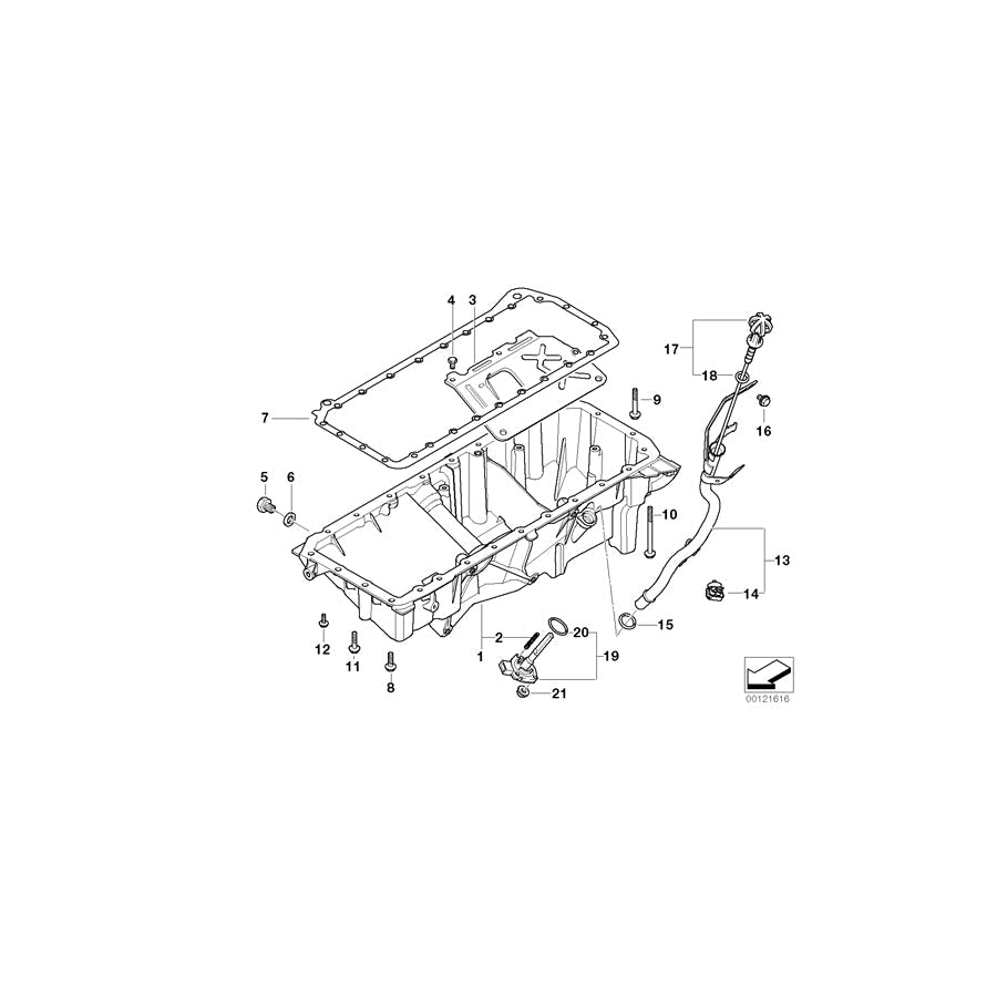Genuine BMW 11137785522 E46 Oil Pan (Inc. 330xd) | ML Performance US Car Parts