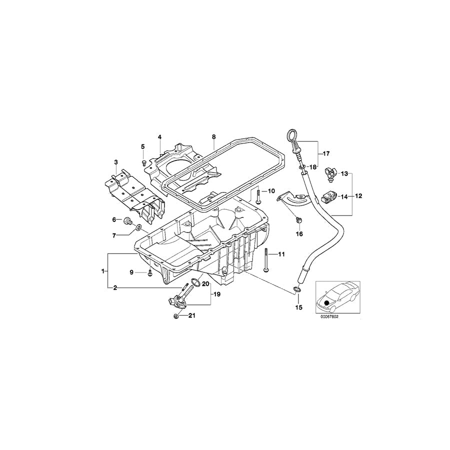 Genuine BMW 11137785072 E39 Oil Deflector (Inc. 520d) | ML Performance US Car Parts