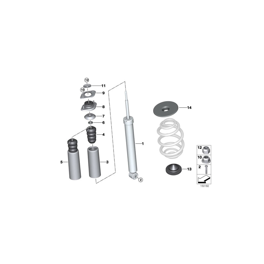 Genuine BMW 33526764000 E85 Shock Absorber, Rear (Inc. Z4 2.2i, Z4 3.0i & Z4 2.5i) | ML Performance US