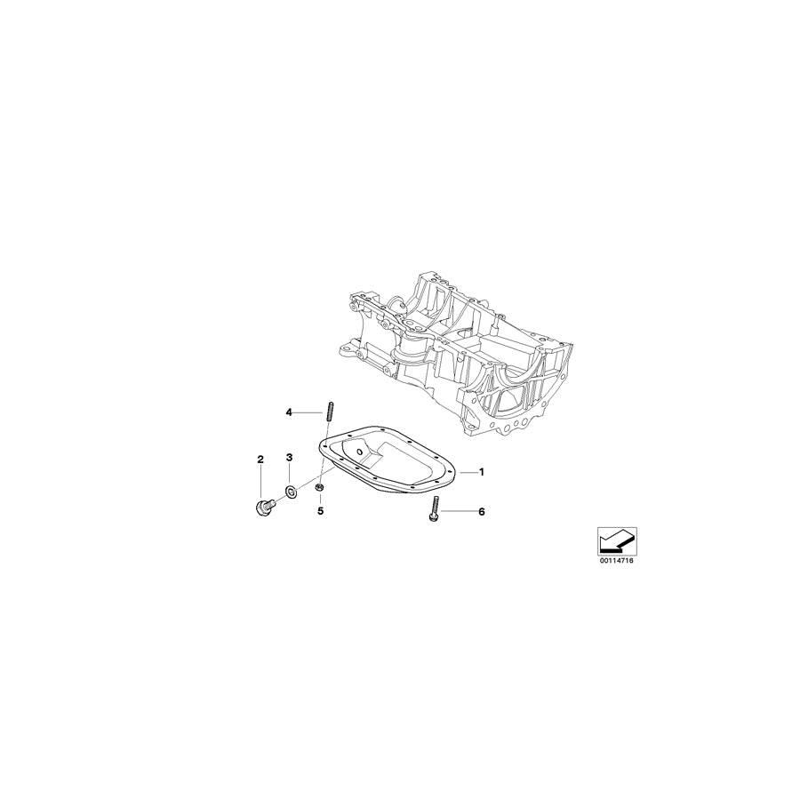 Genuine BMW 11137790958 R50 Oil Pan (Inc. One D) | ML Performance US Car Parts