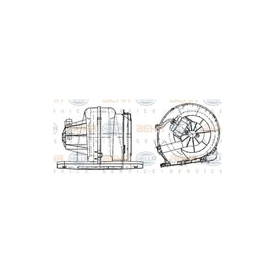 Hella 8EW 351 041-231 Interior Blower