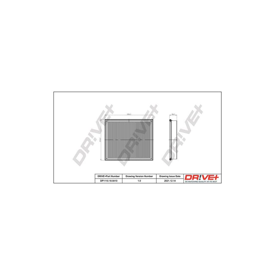 Dr!Ve+ Dp1110.10.0410 Air Filter