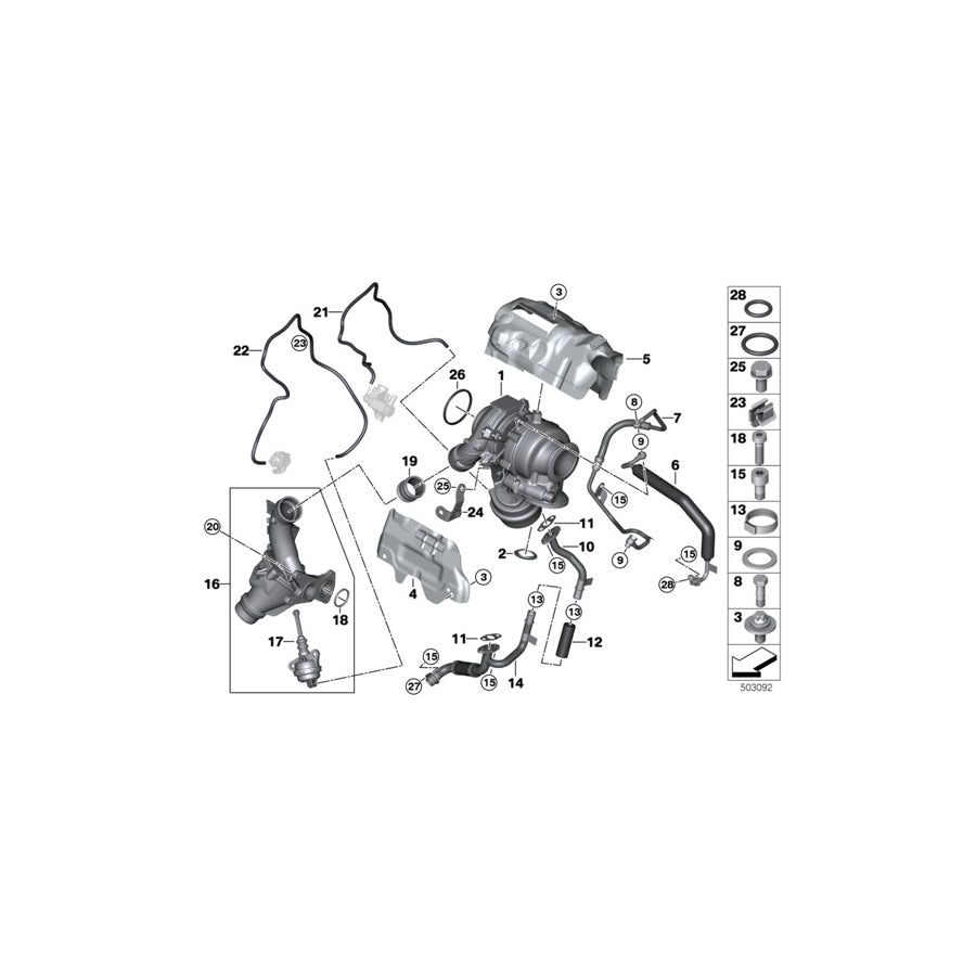 Genuine BMW 11428586480 F45 F48 Return Pipe (Inc. 218d, Cooper D ALL4 & X1 18dX) | ML Performance US Car Parts