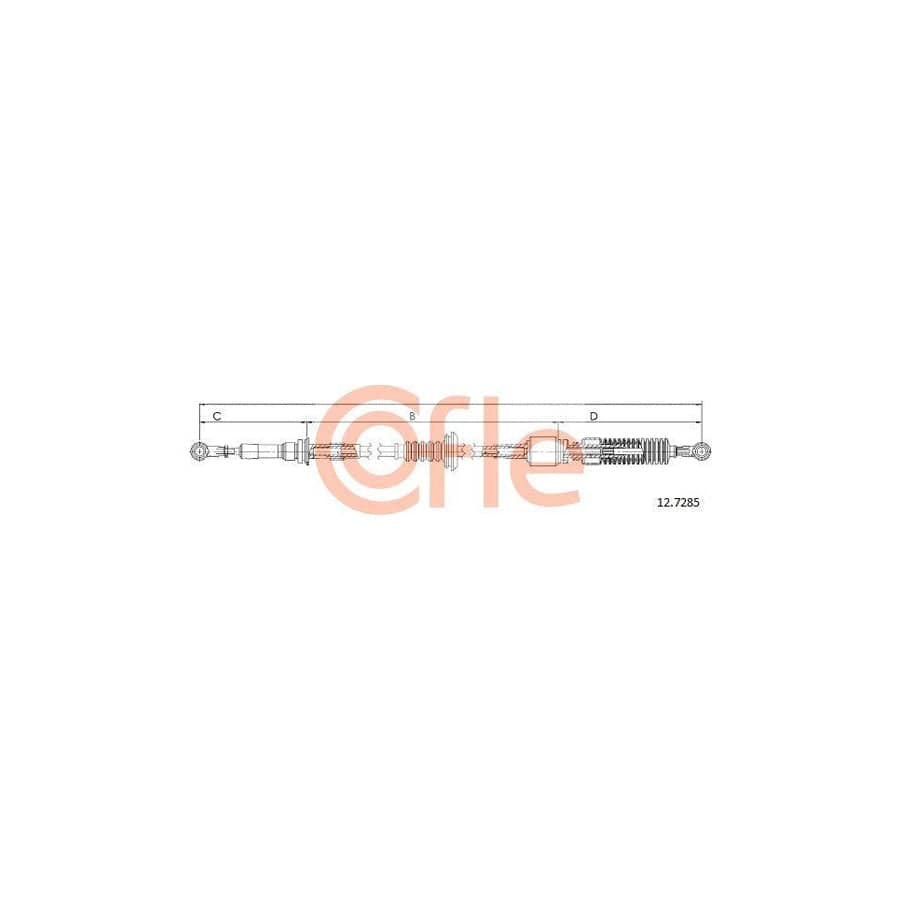 Cofle 92.12.7285 Cable, Manual Transmission for Fiat Ducato