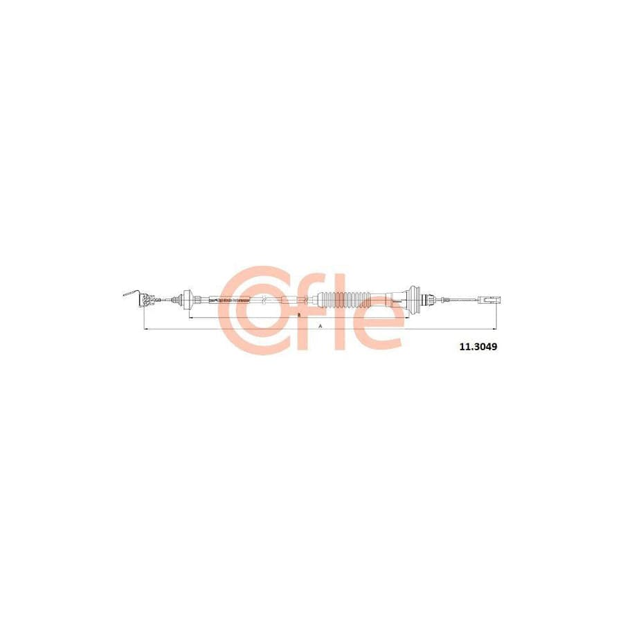 Cofle 11.3049 Clutch Cable for Peugeot 206