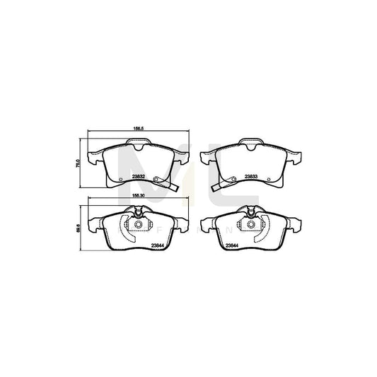 Hella 8DB 355 009-221 Brake Pad Set With Acoustic Wear Warning