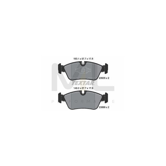TEXTAR 2393581 Brake pad set epad, prepared for wear indicator | ML Performance Car Parts
