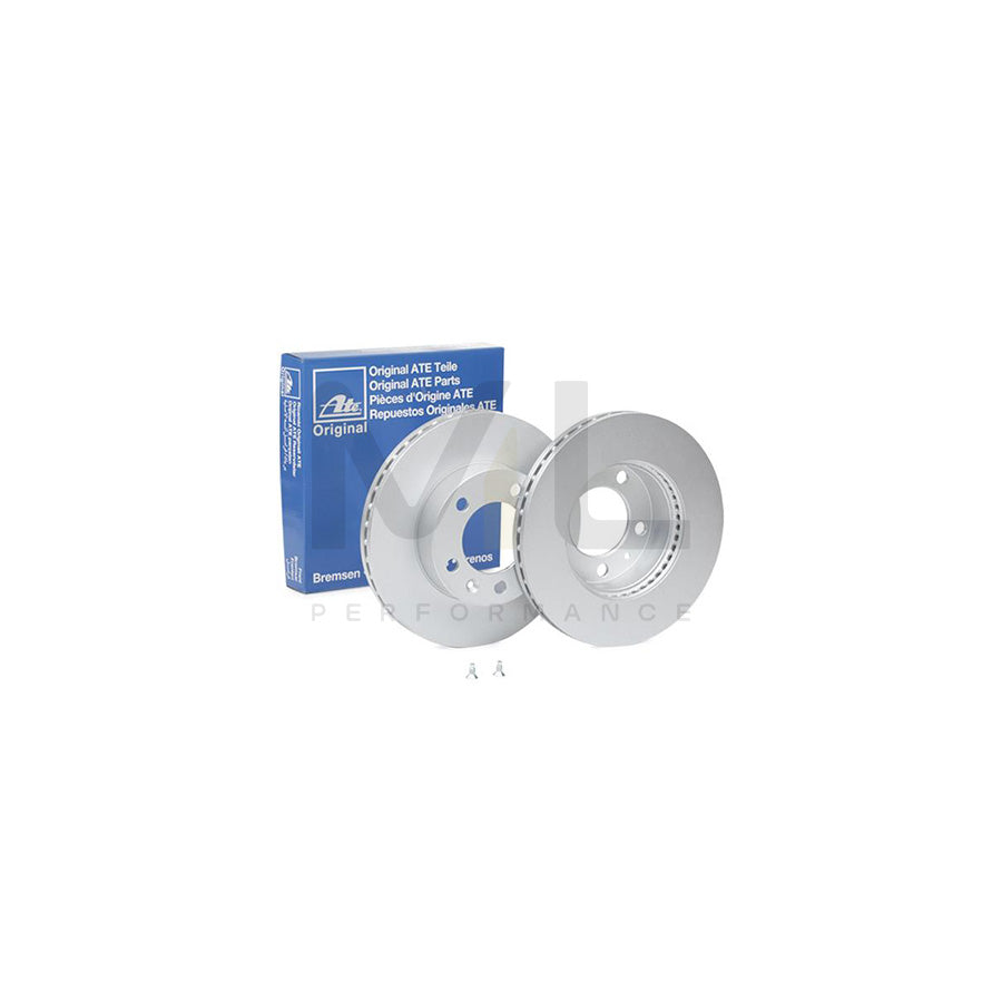 ATE 24.0128-0252.1 Brake Disc Vented, Coated, with bolts/screws  - 1 piece