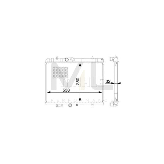 MAHLE ORIGINAL CR 1598 000S Engine radiator Brazed cooling fins | ML Performance Car Parts