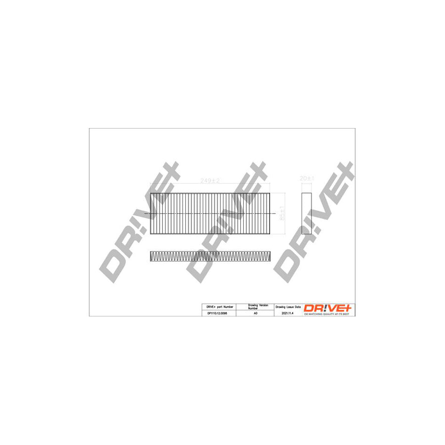 Dr!Ve+ DP1110.12.0098 Pollen Filter For Hyundai I20
