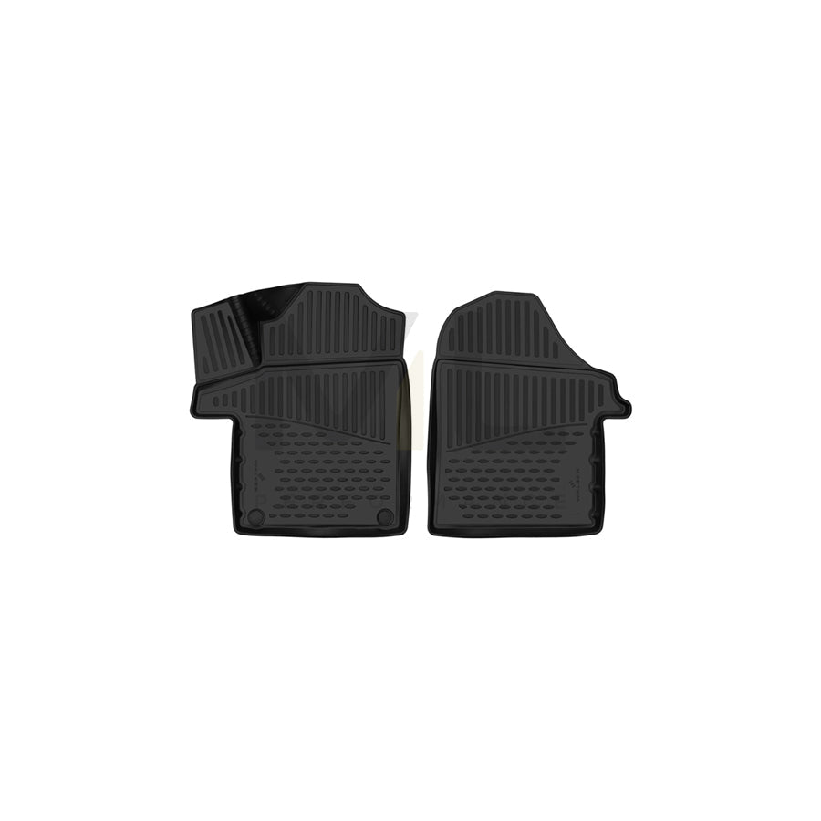 WALSER Tailored, XTR 75211 Floor mat set Elastomer, Front, Black