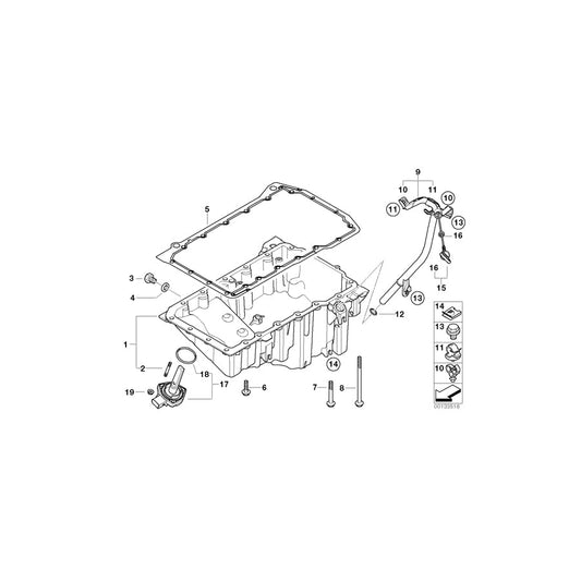 Genuine BMW 11137798372 E87 E90 E91 Oil Pan (Inc. 120d, 320d & 318d) | ML Performance US Car Parts