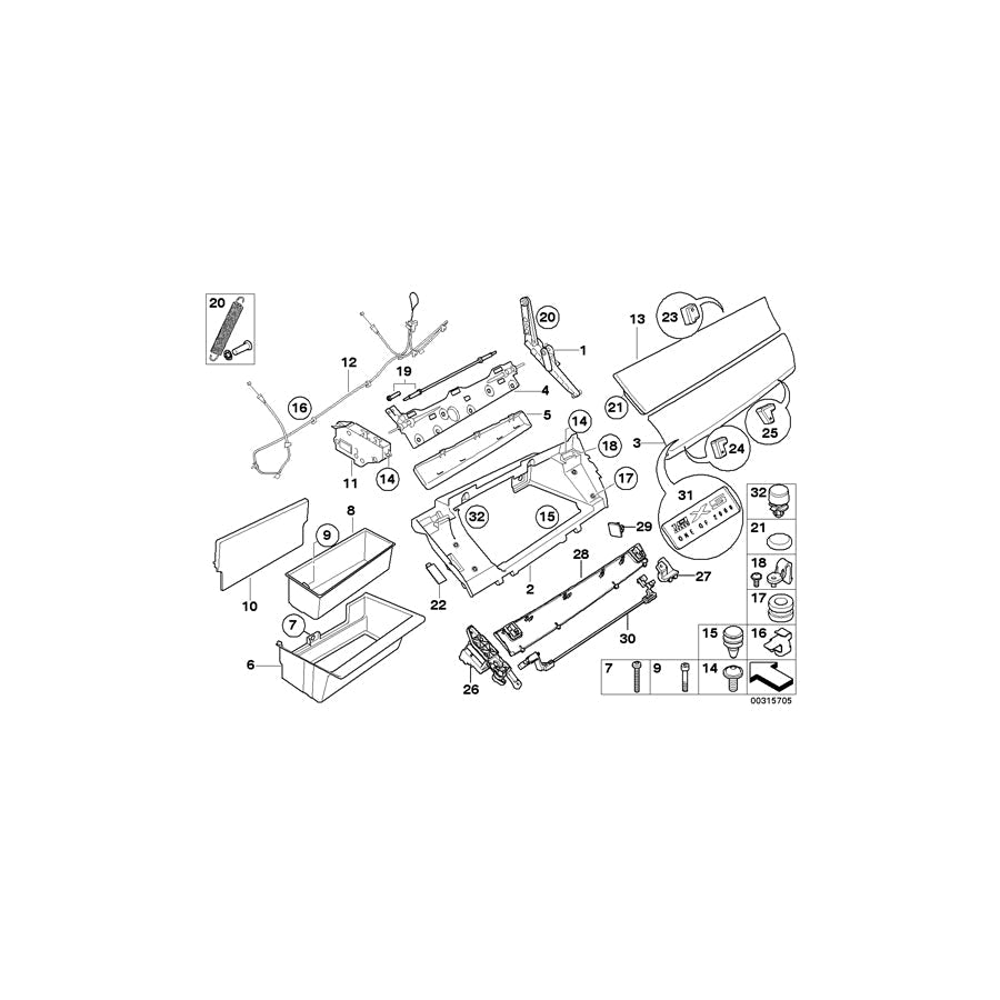 Genuine BMW 51166976401 E70 E71 Mechanism, Glovebox (Inc. X6 30dX, X6 35iX & X5 3.0sd) | ML Performance US Car Parts