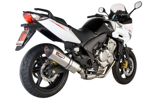 Scorpion RHA100SEO Honda CBF600 Serket Parallel Slip-On - Brushed Stainless Steel Sleeve | ML Performance US US
