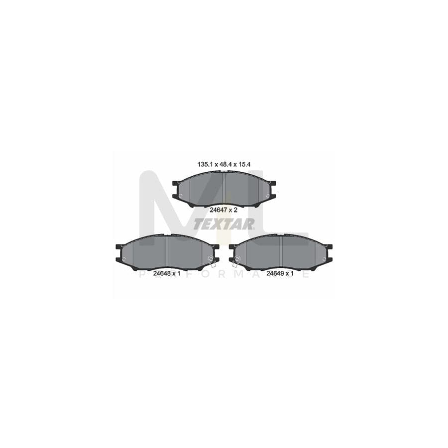 TEXTAR 2464701 Brake pad set with acoustic wear warning | ML Performance Car Parts