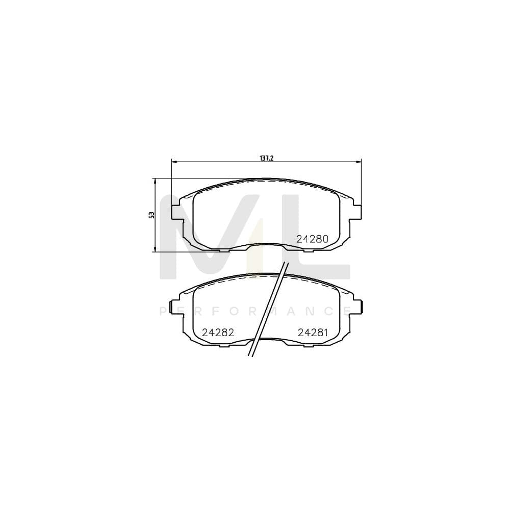Hella 8DB 355 012-901 Brake Pad Set With Acoustic Wear Warning